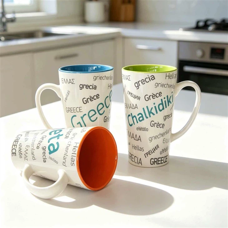 Tall V Shape Ceramic Mug 2